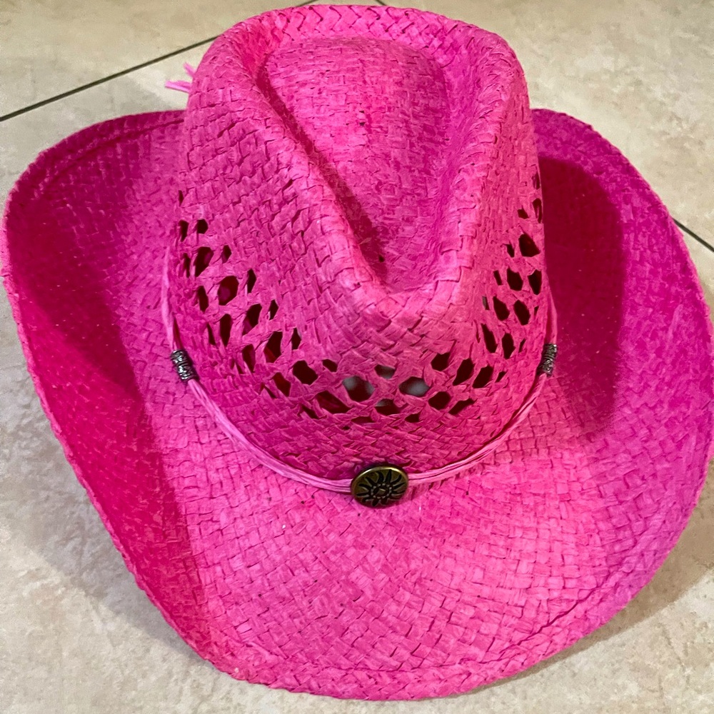 Western straw cowboy hat